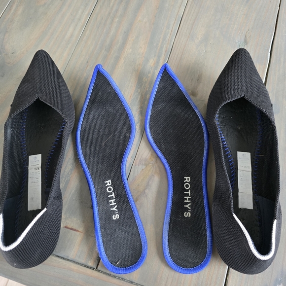 Rothys the point black ballerina flats size 8 - Picture 8 of 10